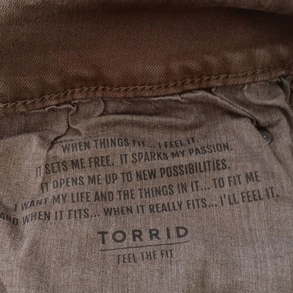 Torrid Super Soft Jeggings Five Pocket Olive Green - Picture 9 of 10